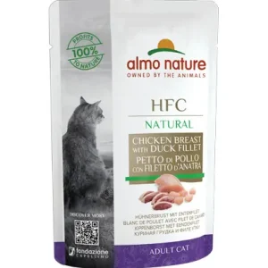Beliebt Sparpaket 24 x 55 g Almo Nature HFC Natural Hühnerbrust mit Entenfilet Katzen Nassfutter